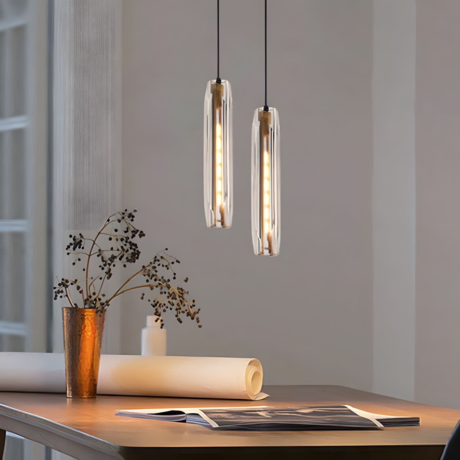 ALLEVA Rod Light Elegant Post-Modern Pendant Light - Image 13