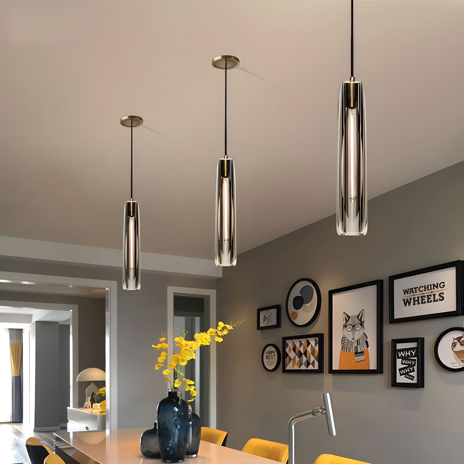 ALLEVA Rod Light Elegant Post-Modern Pendant Light - Image 8