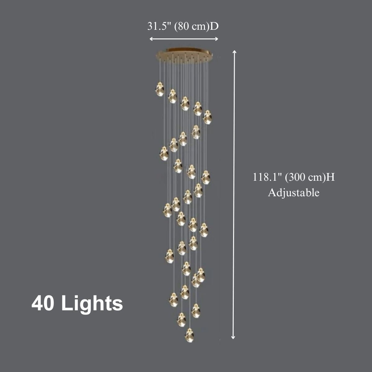 Crystal Rock (grand) Modern Crystal LED Chandelier - Image 18