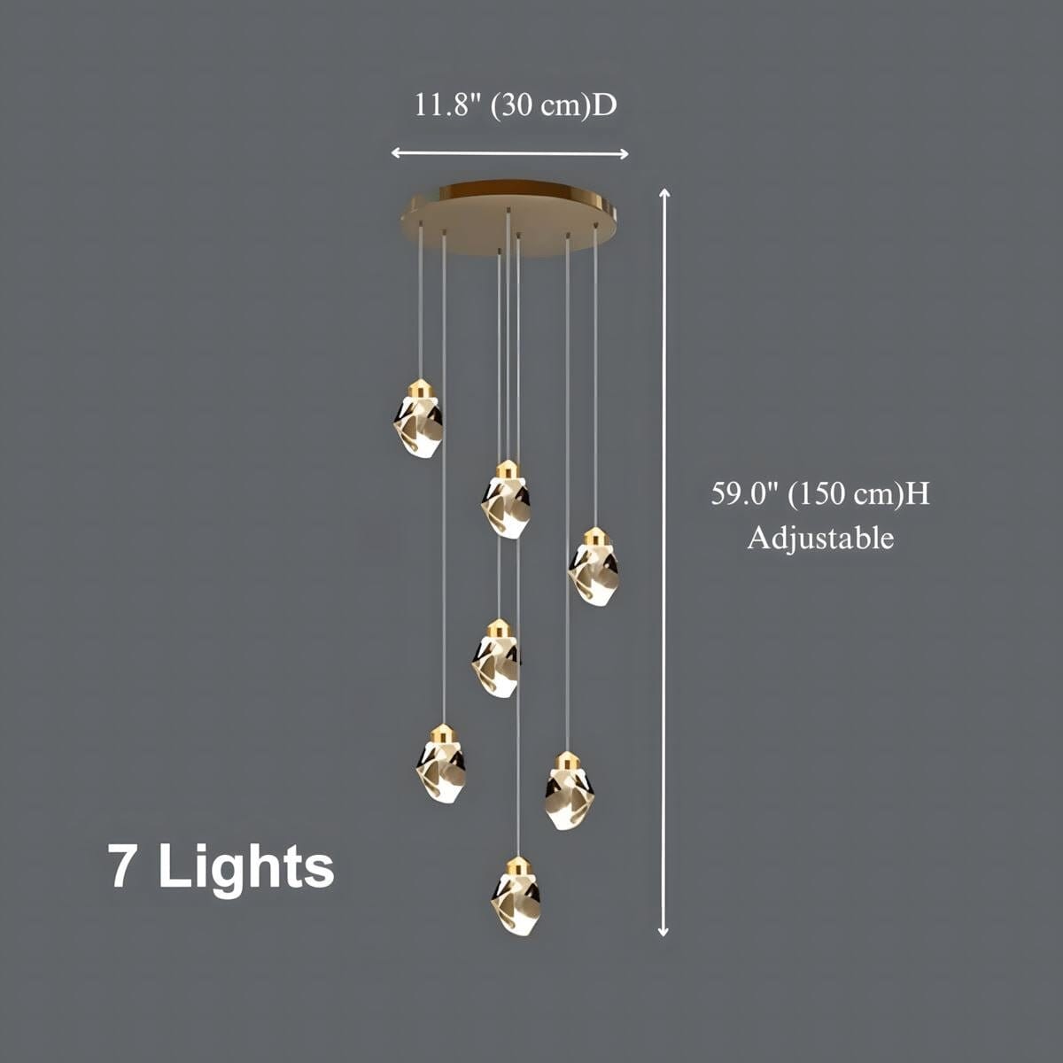 Crystal Rock (grand) Modern Crystal LED Chandelier - Image 23