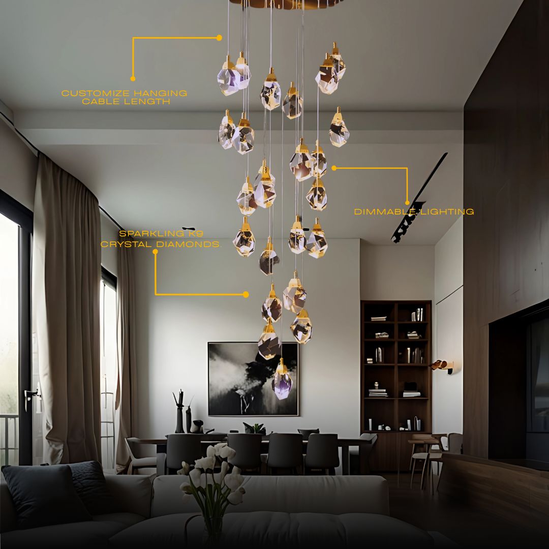 Crystal Rock (grand) Modern Crystal LED Chandelier - Image 3