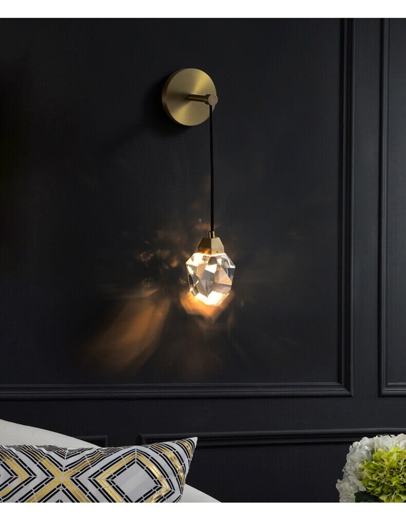 Crystal Rocks (single) Minimalist K9 Crystal Pendant Light - Image 11