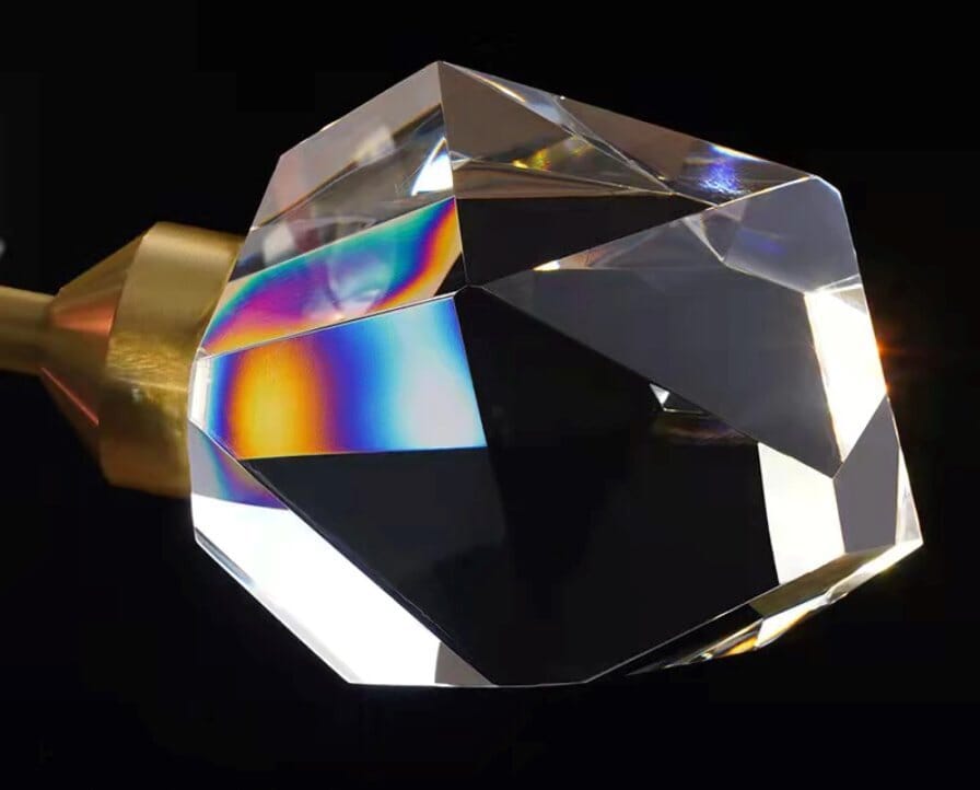 Crystal Rocks (single) Minimalist K9 Crystal Pendant Light - Image 3
