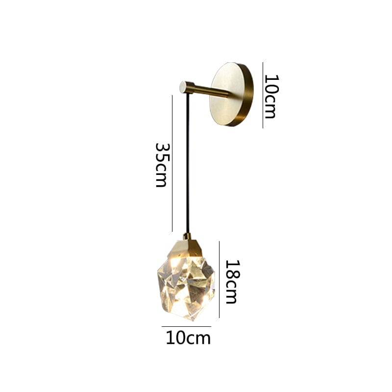 Crystal Rocks (single) Minimalist K9 Crystal Pendant Light - Image 6