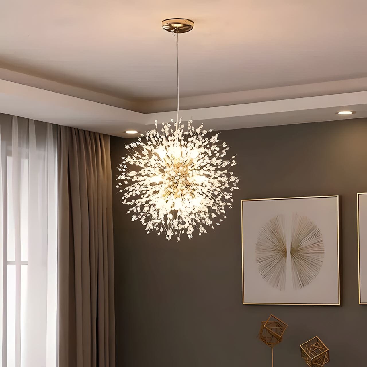 Dandelion Crystal Bloom Pendant Light - Image 11