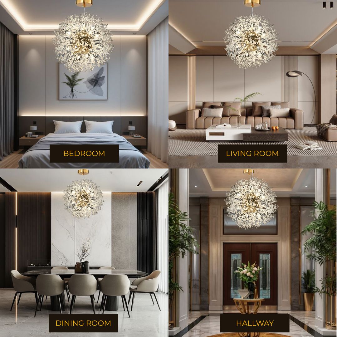 Dandelion Crystal Bloom Pendant Light - Image 3