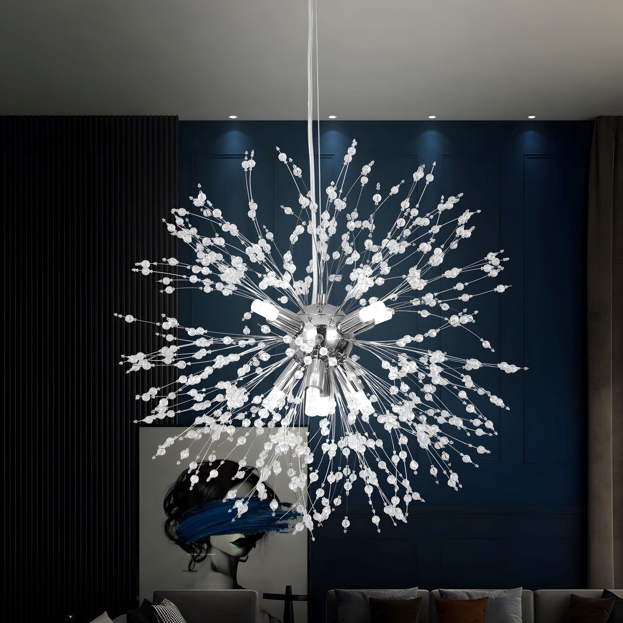 Dandelion Crystal Bloom Pendant Light - Image 5