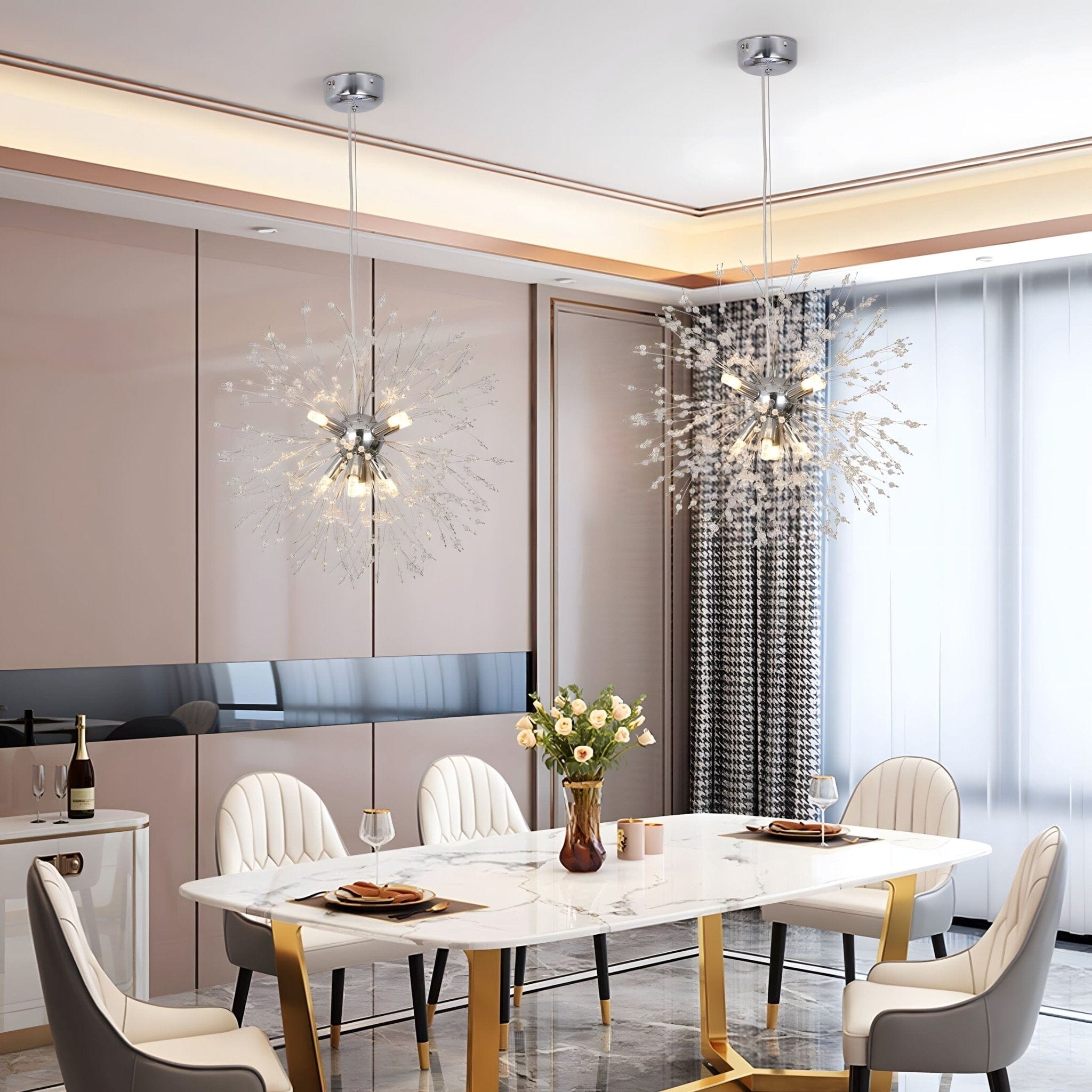 Dandelion Crystal Bloom Pendant Light - Image 6
