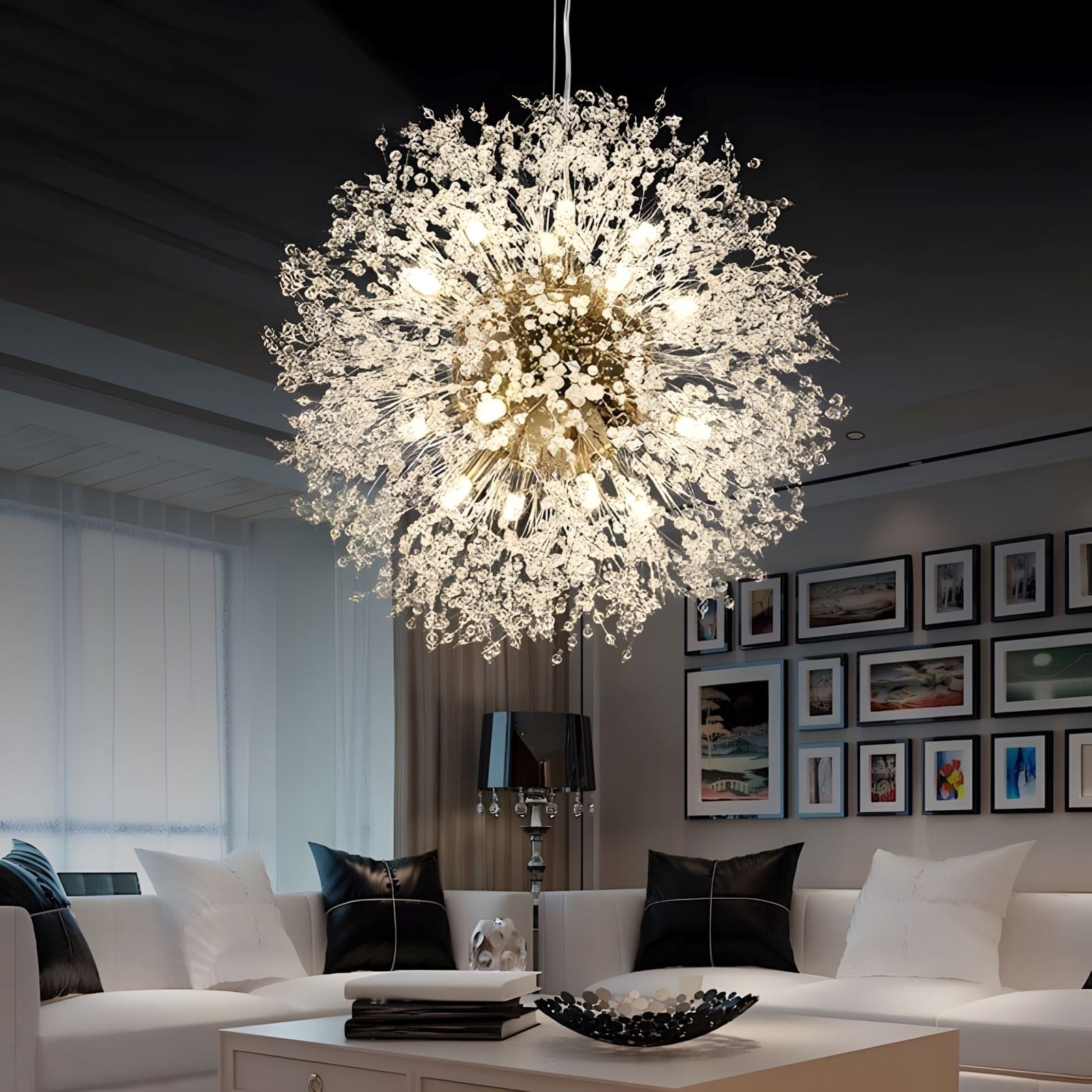 Dandelion Crystal Bloom Pendant Light