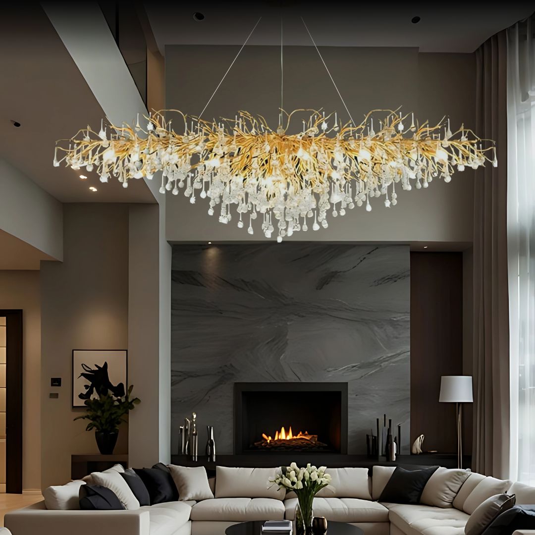 Dribble Modern Crystal Raindrop Branch Chandelier - Image 14