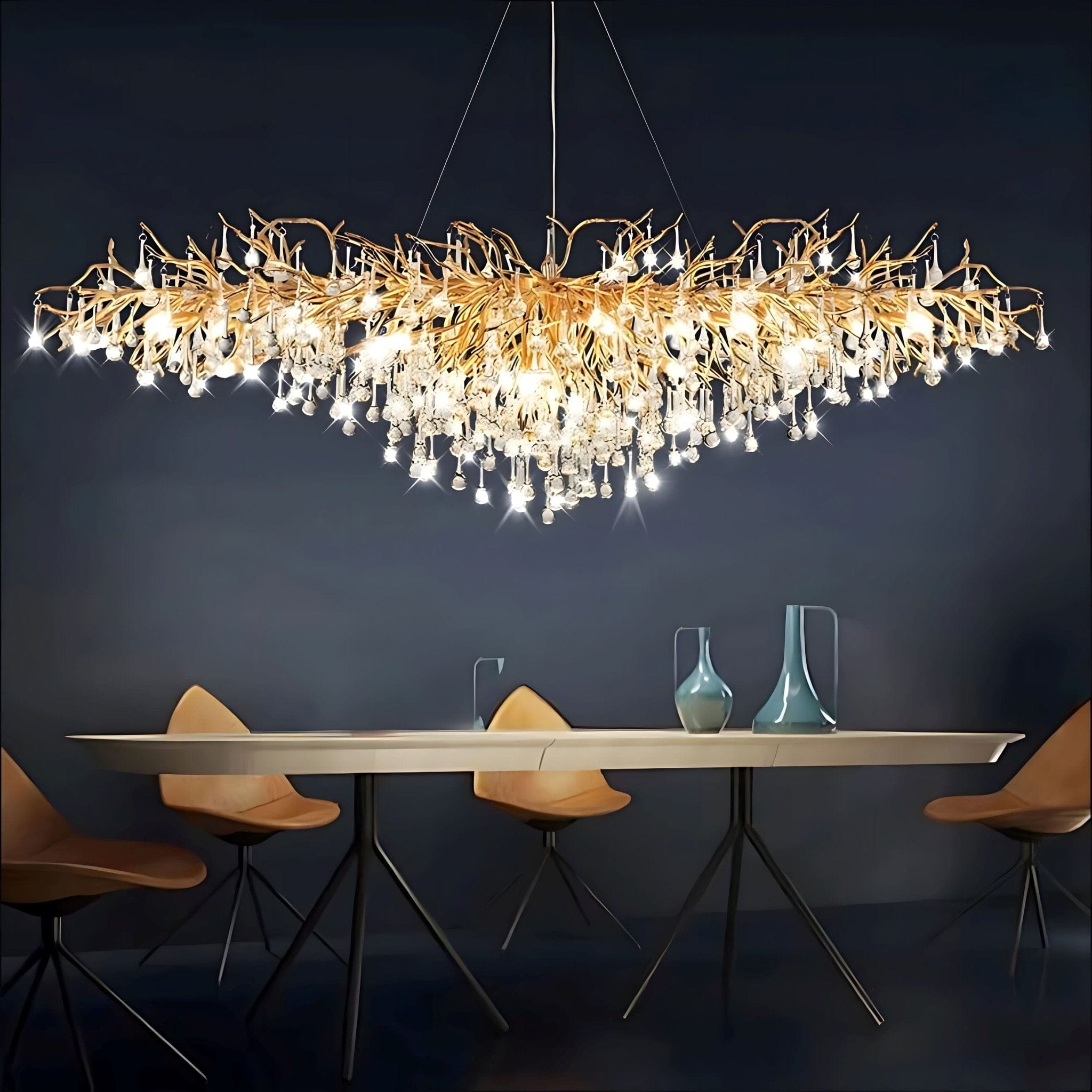Dribble Modern Crystal Raindrop Branch Chandelier - Image 27