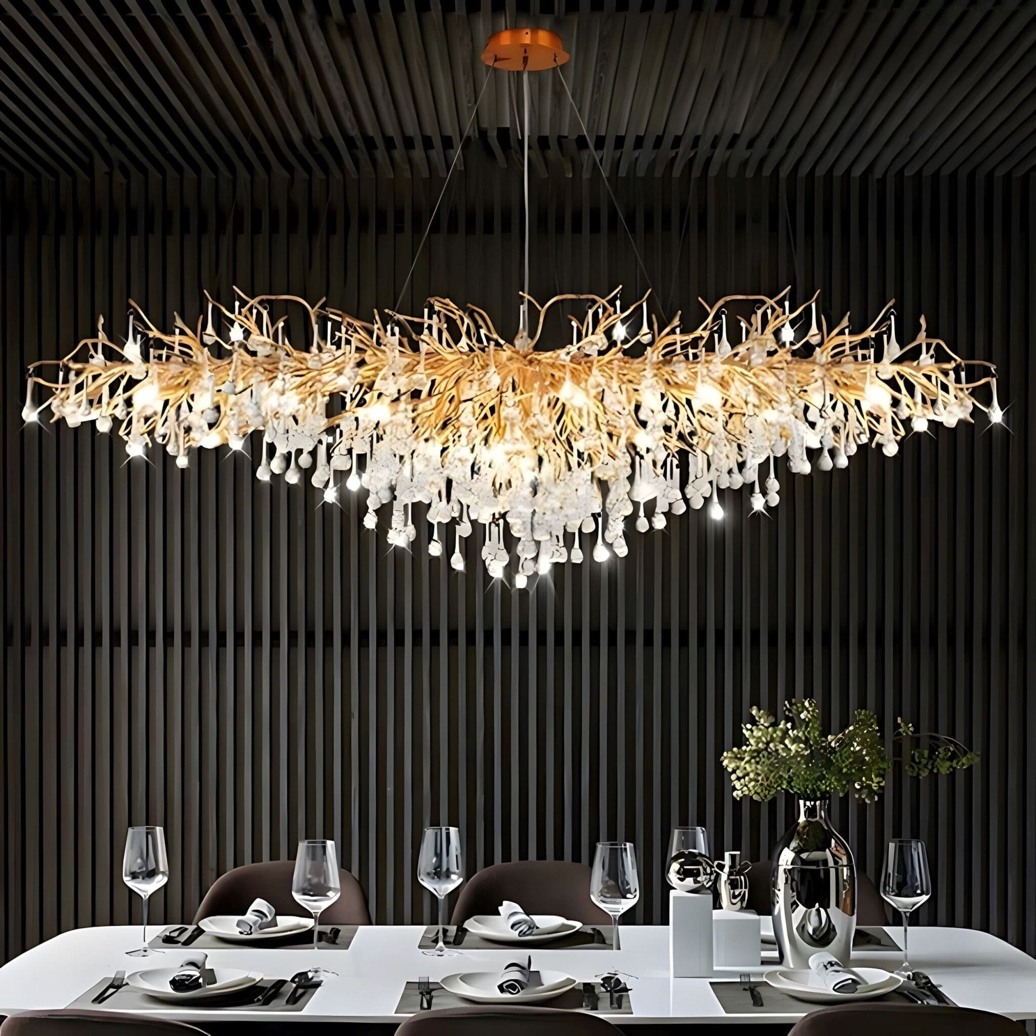 Dribble Modern Crystal Raindrop Branch Chandelier - Image 31