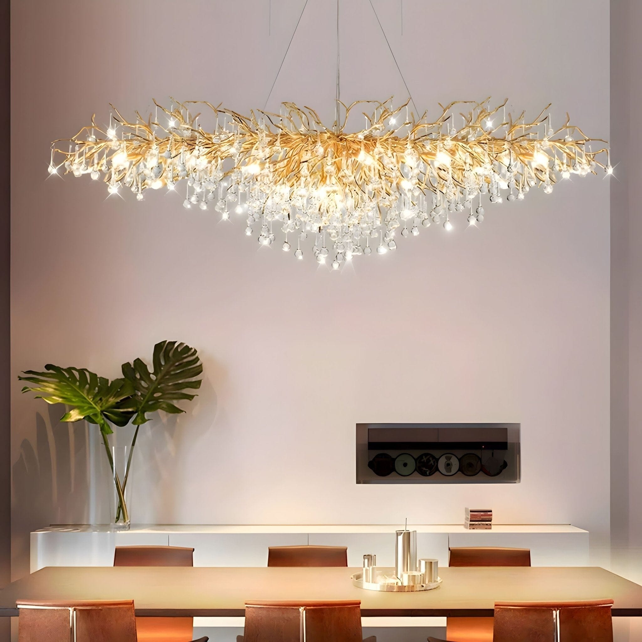 Dribble Modern Crystal Raindrop Branch Chandelier - Image 11