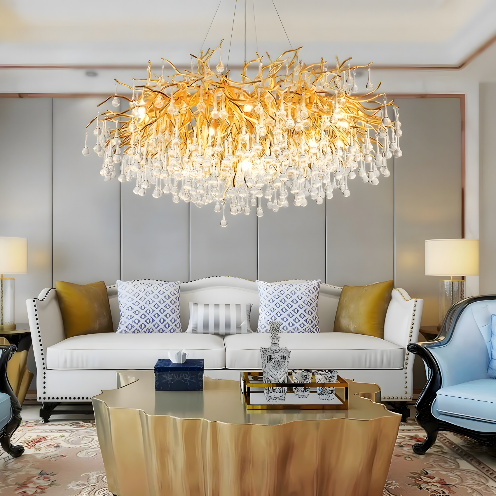 Dribble Chandelier — architectural detail