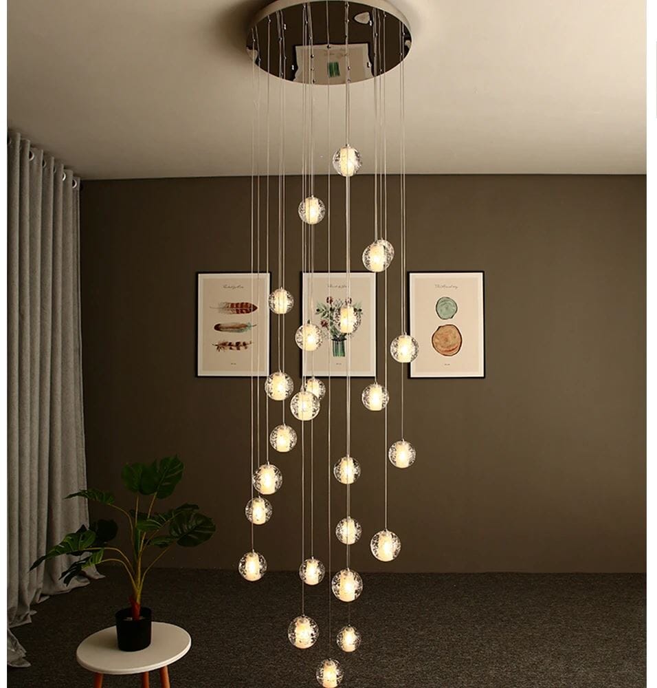Felicity Spiral Multi-Light Crystal Bubble Chandelier - Image 19