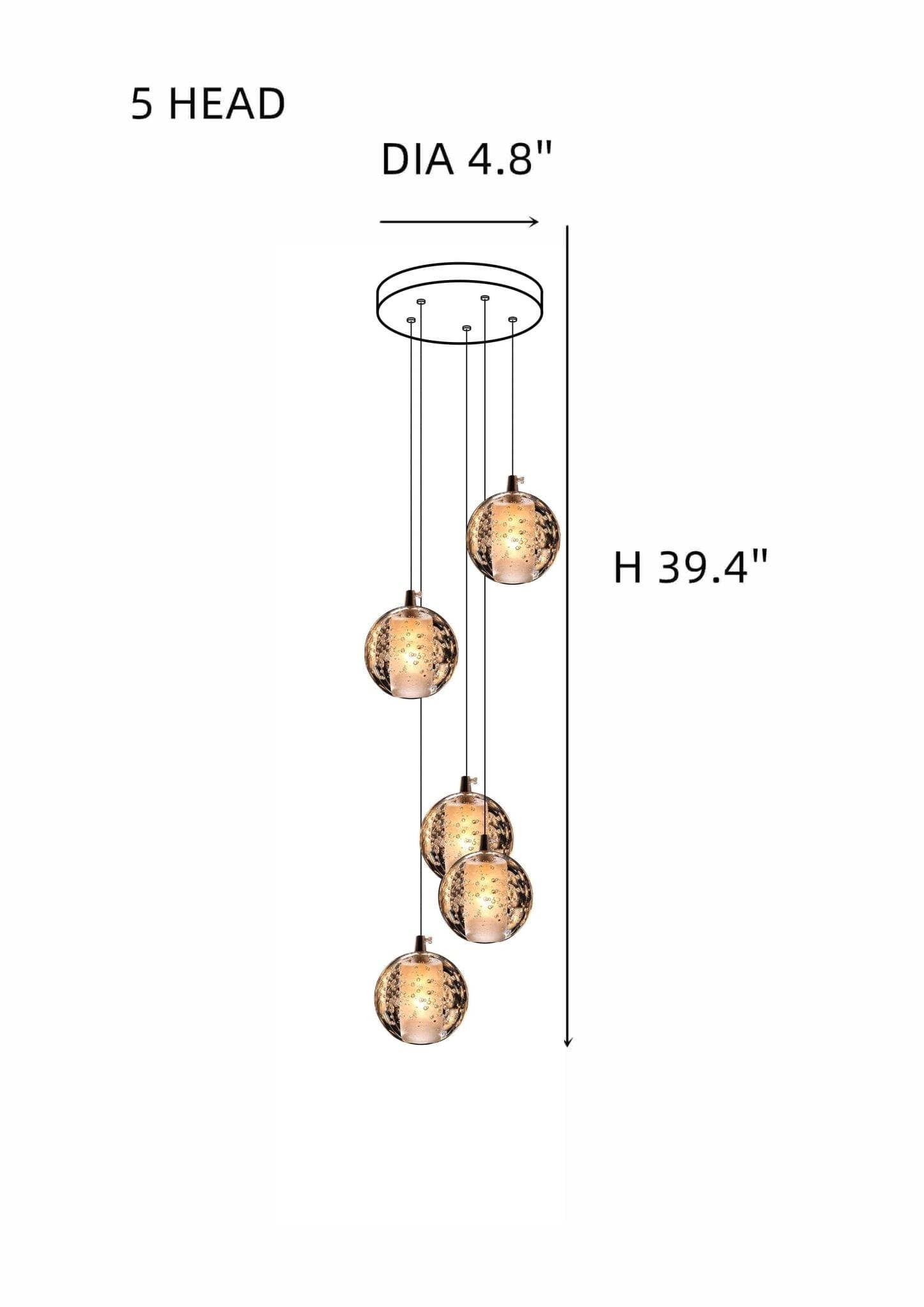 Felicity Spiral Multi-Light Crystal Bubble Chandelier - Image 24