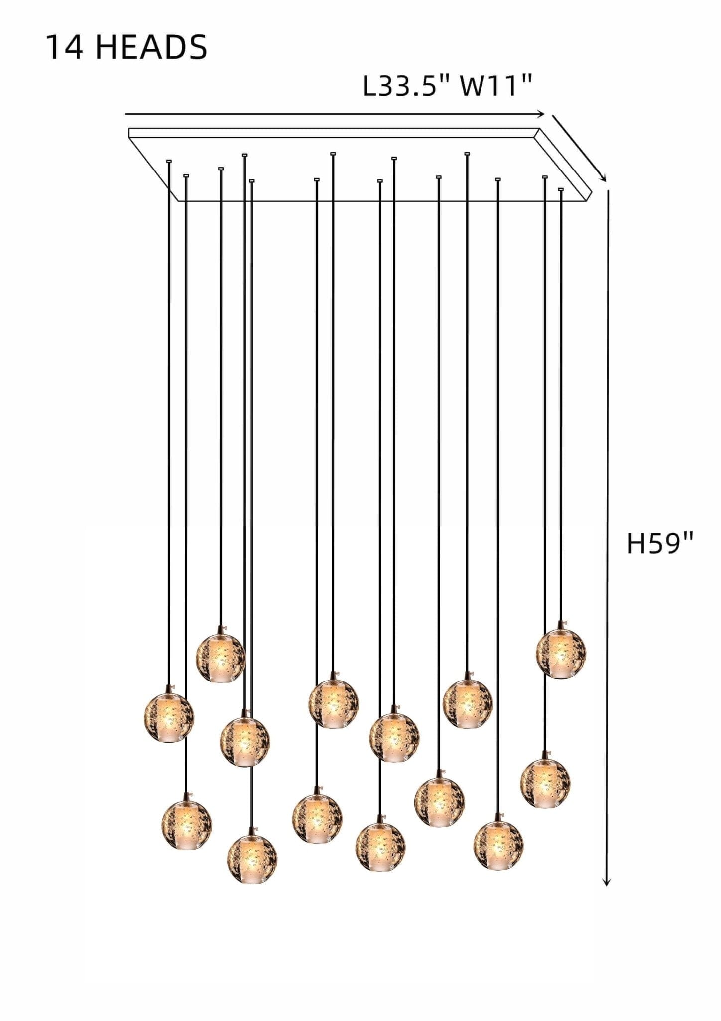Felicity Spiral Multi-Light Crystal Bubble Chandelier - Image 26
