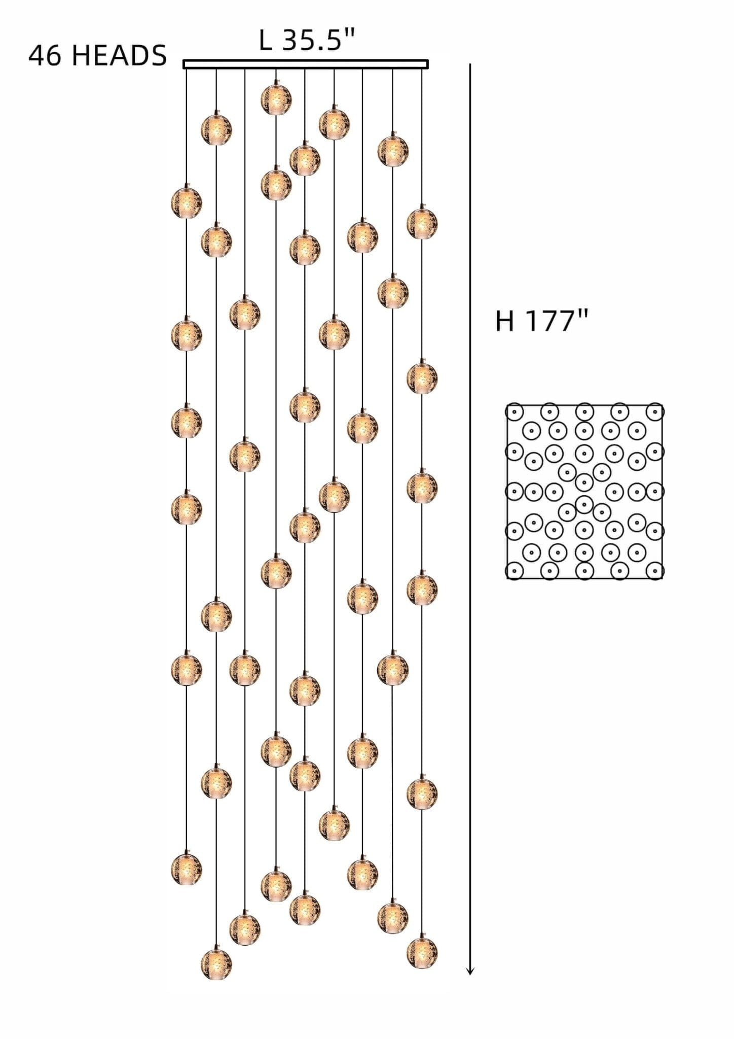 Felicity Spiral Multi-Light Crystal Bubble Chandelier - Image 35