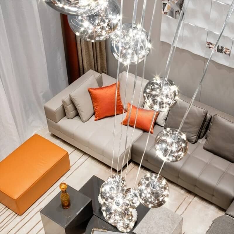 Felicity Spiral Multi-Light Crystal Bubble Chandelier - Image 36