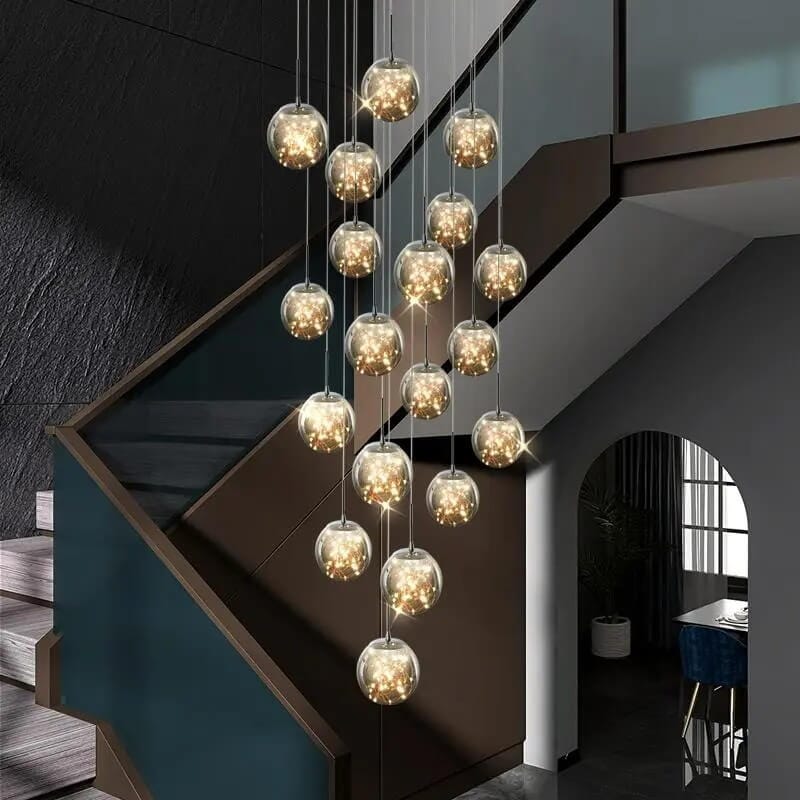 Felicity Spiral Multi-Light Crystal Bubble Chandelier - Image 4