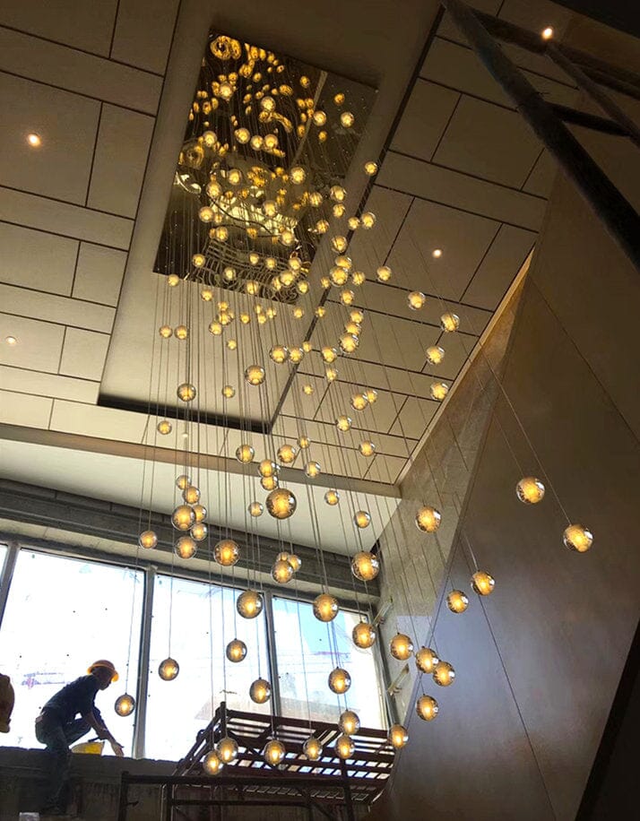 Felicity Spiral Multi-Light Crystal Bubble Chandelier - Image 6