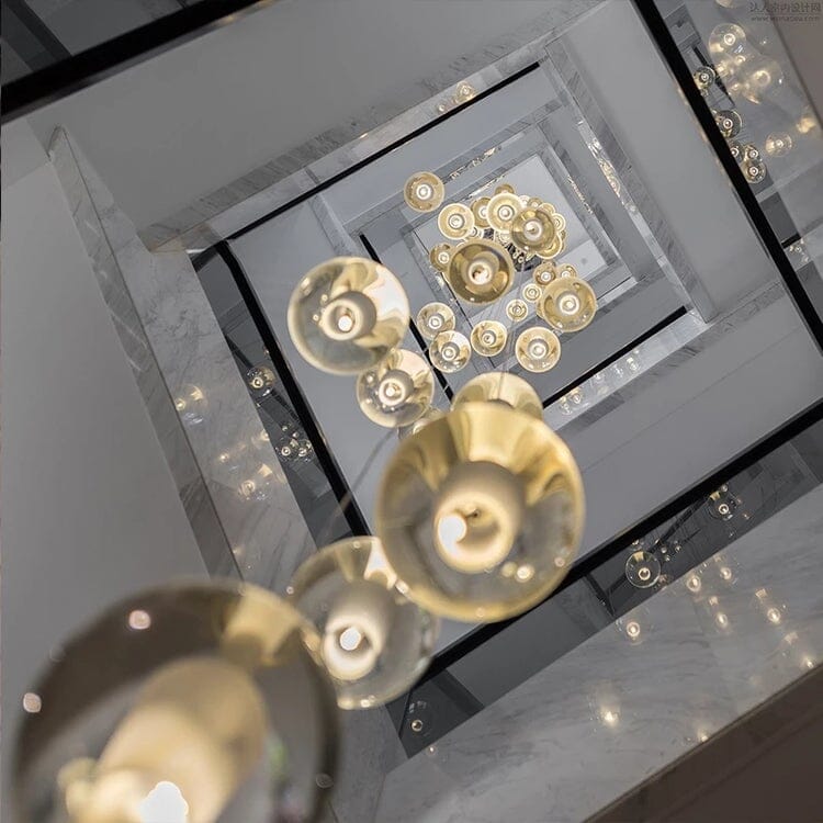 Felicity Spiral Multi-Light Crystal Bubble Chandelier - Image 9