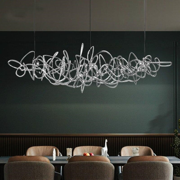Lights of Scandinavia - Ball of Yarn - Breath-taking art deco chandelier. LED lighting. Will make the most of your living room area or any modern reception. Light Source 4 x LED Bulbs Base Type E17 Is Bulbs Included Yes Dimmable: No Switch Type Knob switch Power Source AC, 90-260V Lighting Area Coverage 10-15 Square Meters Installation Type Cord Pendant Body Material Aluminum Finish Painted Warranty 3 years Certification CCC, CE, CQC, EAC, FCC, GS, LVD, ROHS, SAA, UL, VDE