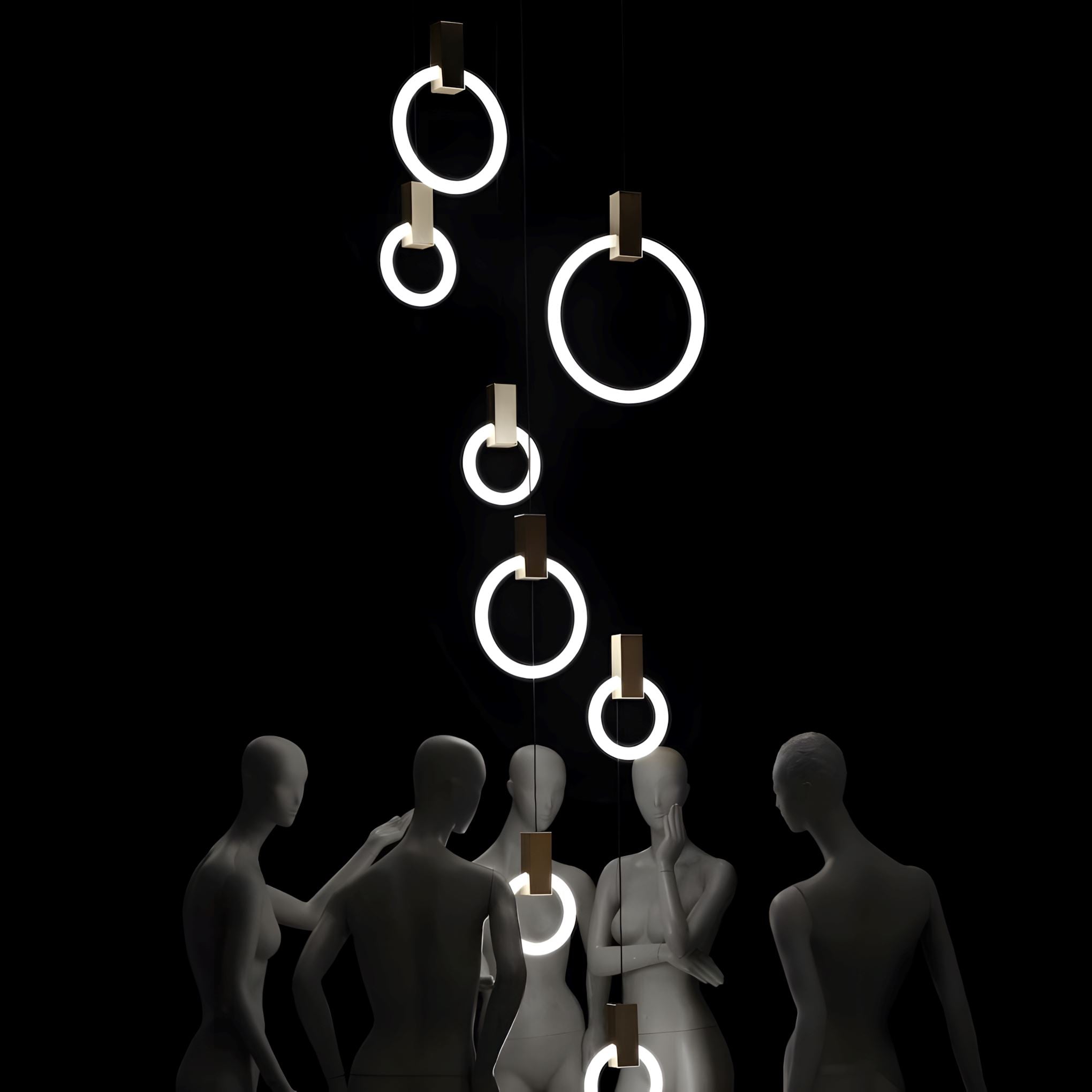 Halo Willow Wood Ring LED Chandelier - Image 12