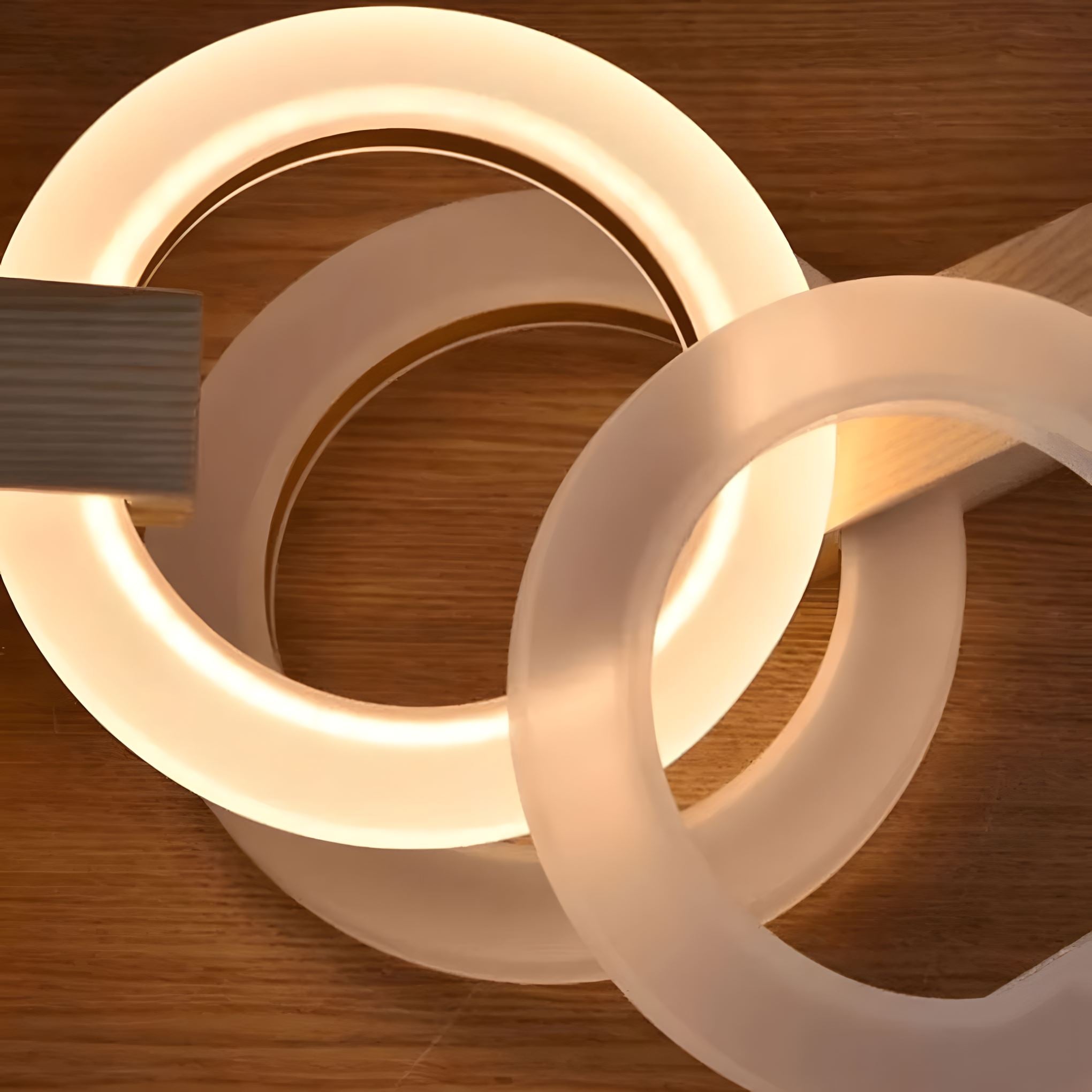 Halo Willow Wood Ring LED Chandelier - Image 13