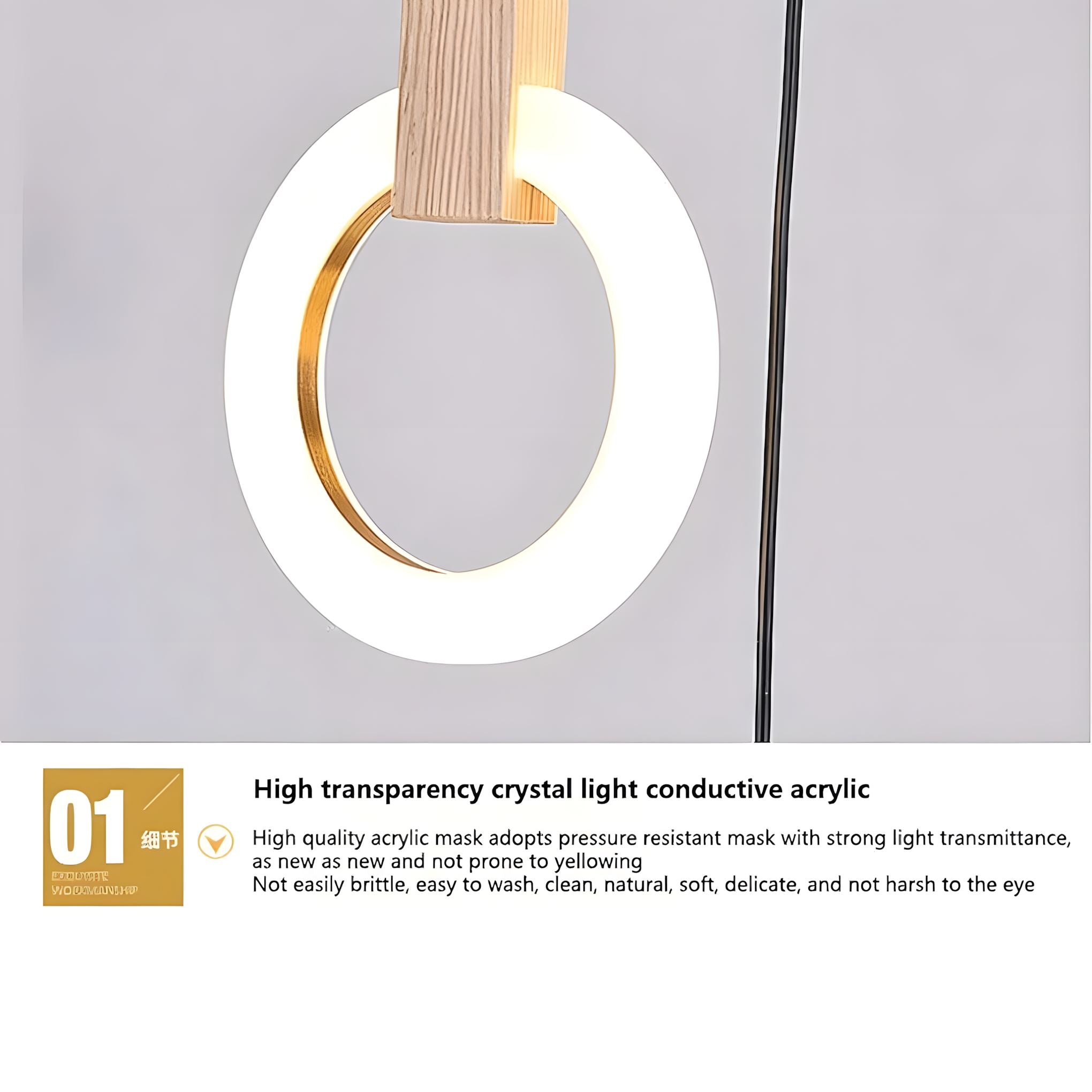 Halo Willow Wood Ring LED Chandelier - Image 14