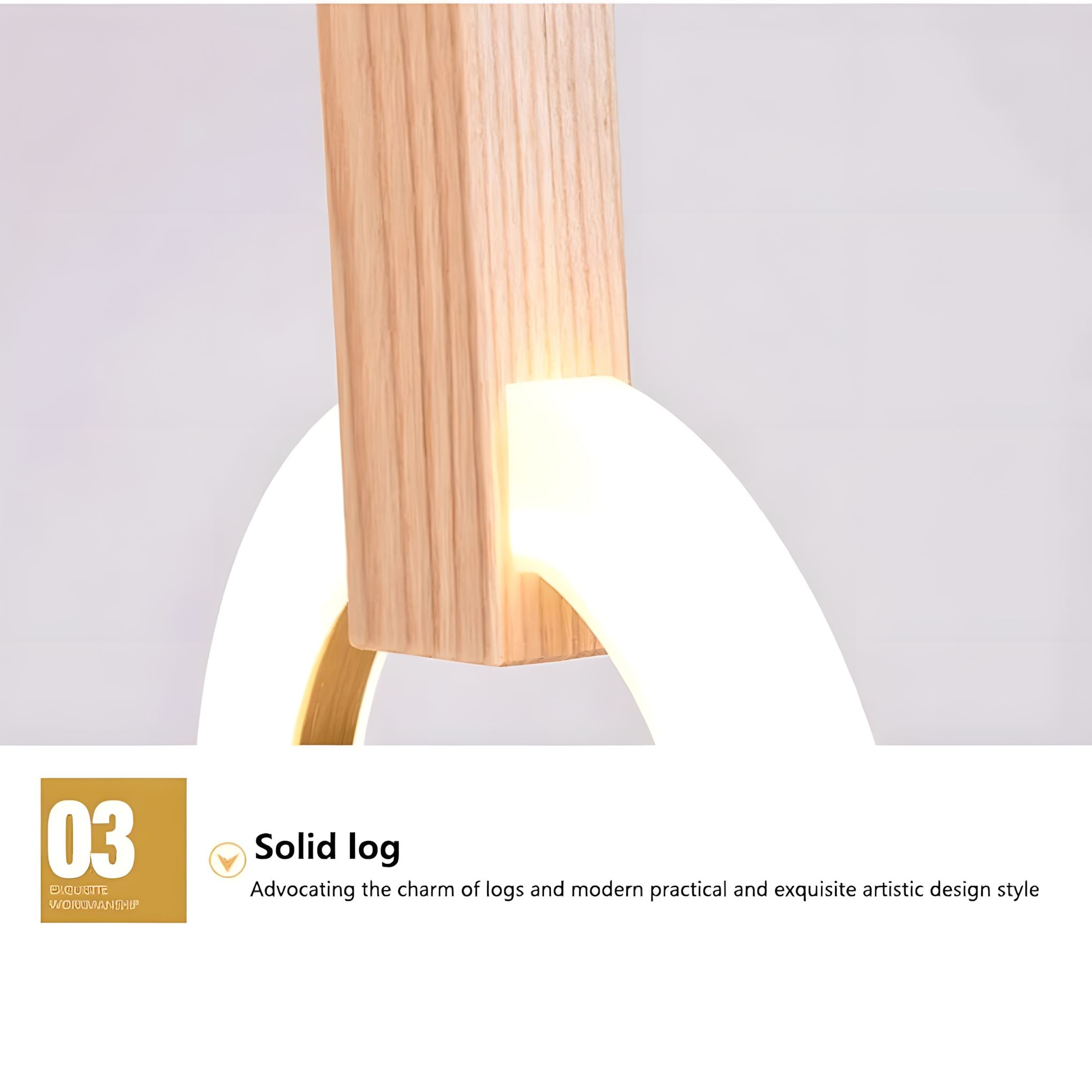 Halo Willow Wood Ring LED Chandelier - Image 16