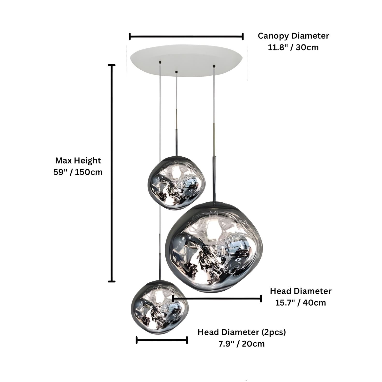 Lava Drops Minimalist Acrylic Pendant Light Chandelier - Image 15