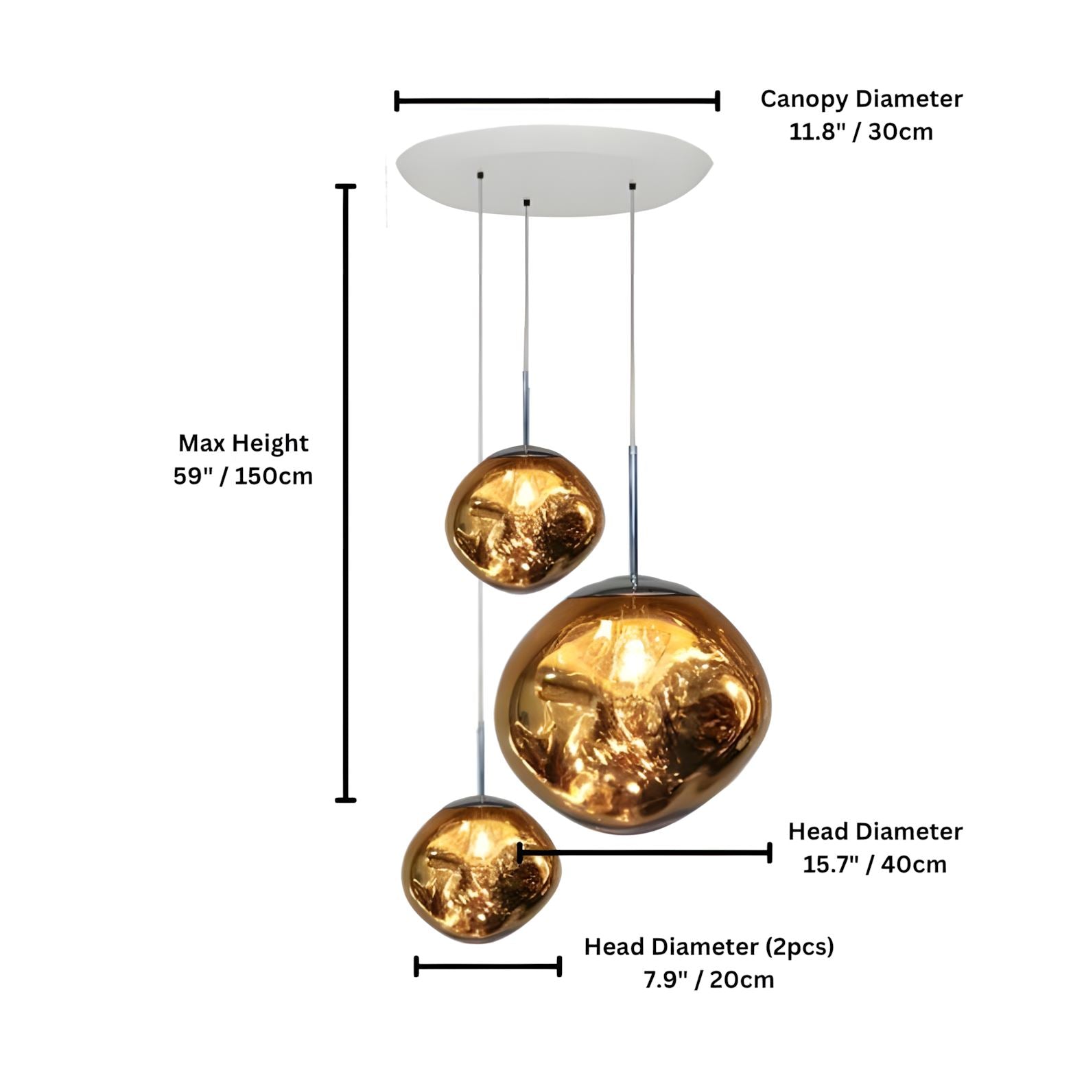 Lava Drops Minimalist Acrylic Pendant Light Chandelier - Image 16