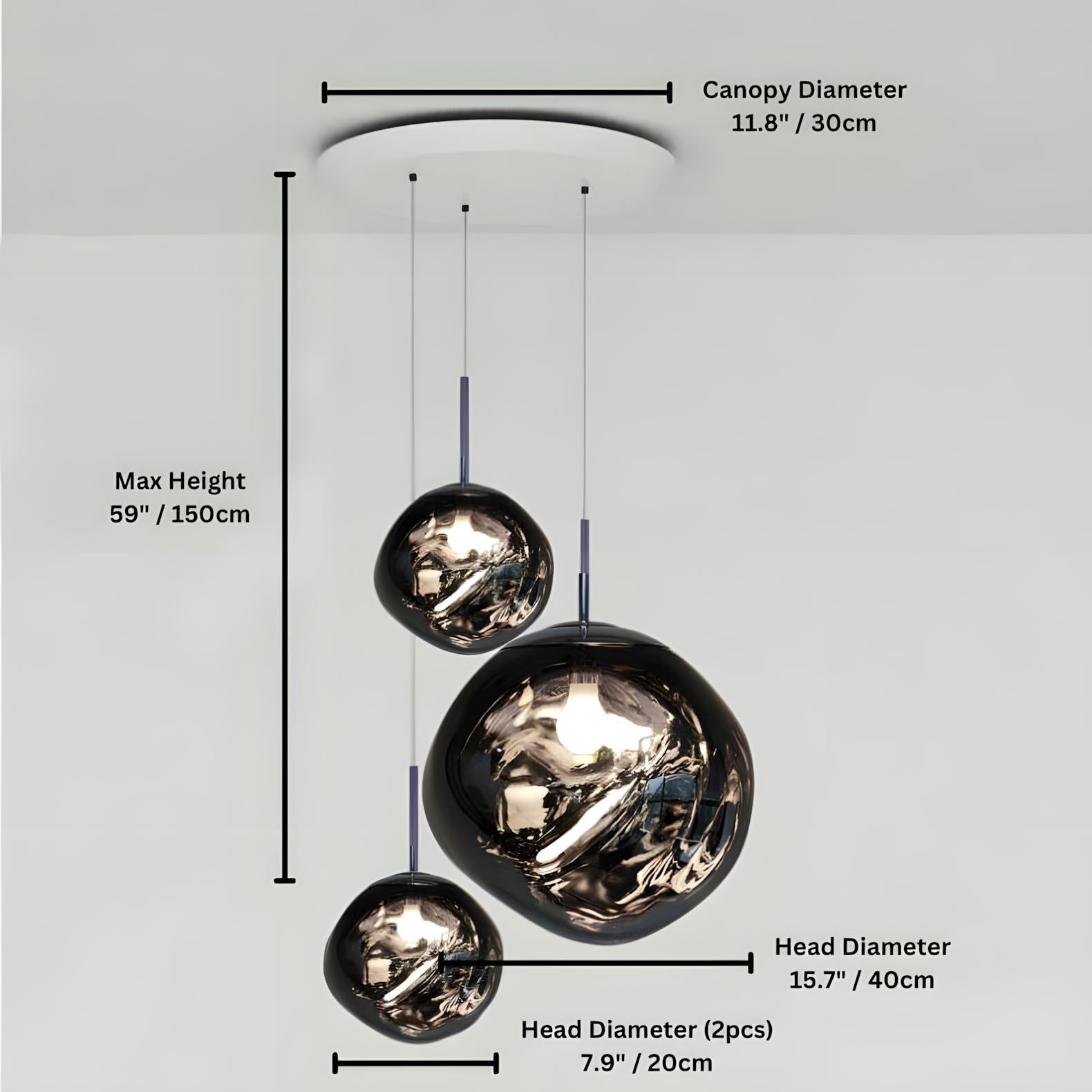 Lava Drops Minimalist Acrylic Pendant Light Chandelier - Image 17