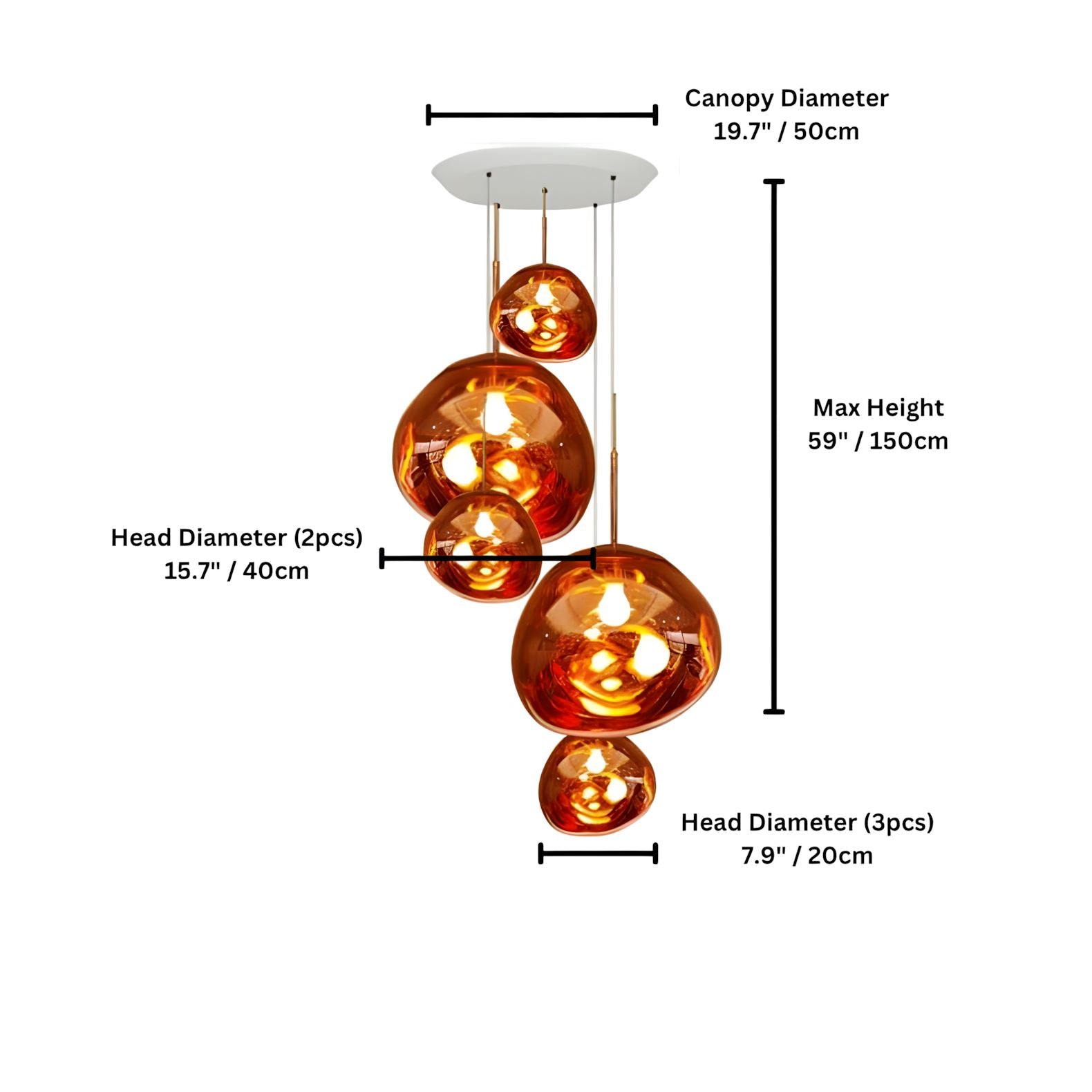 Lava Drops Minimalist Acrylic Pendant Light Chandelier - Image 18
