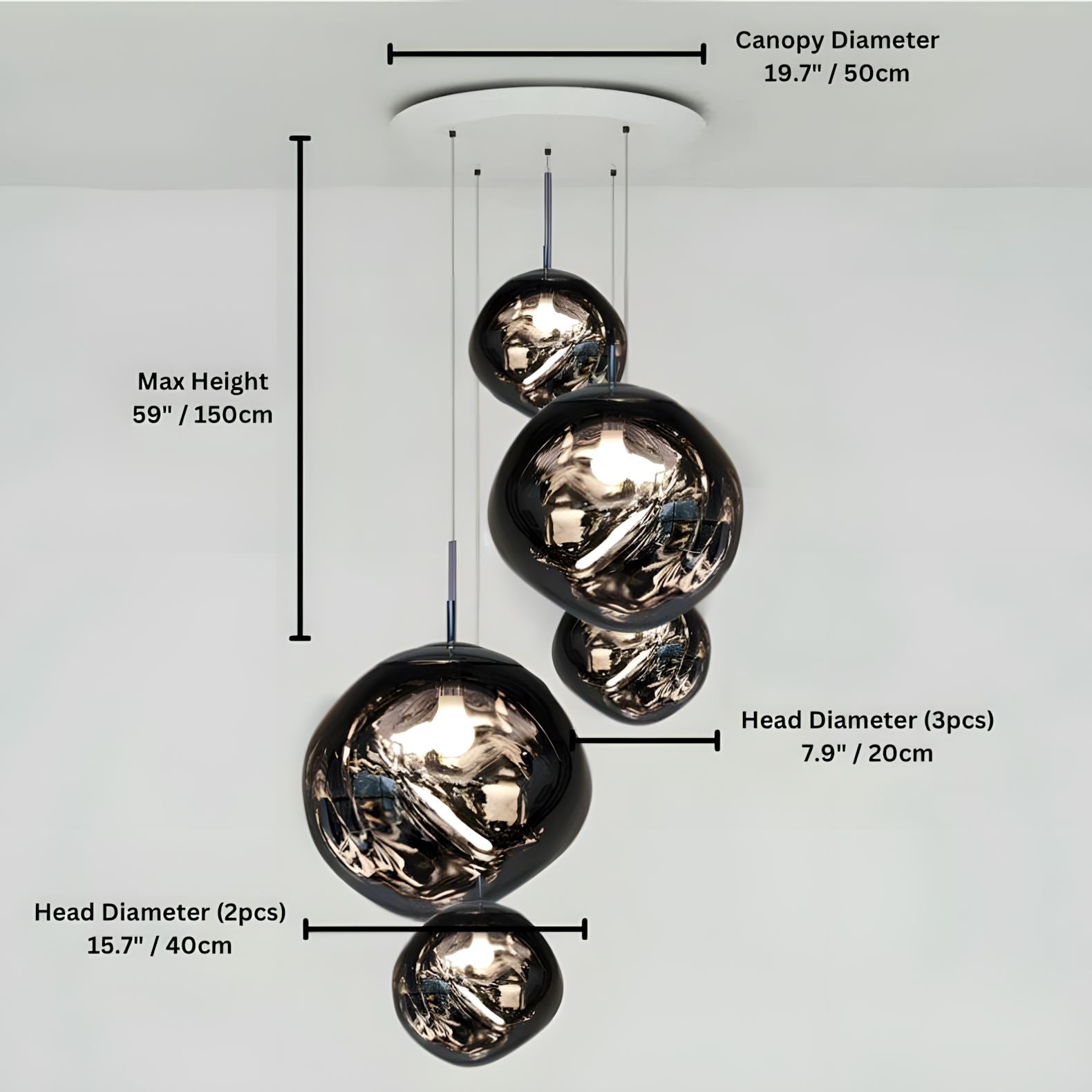 Lava Drops Minimalist Acrylic Pendant Light Chandelier - Image 21