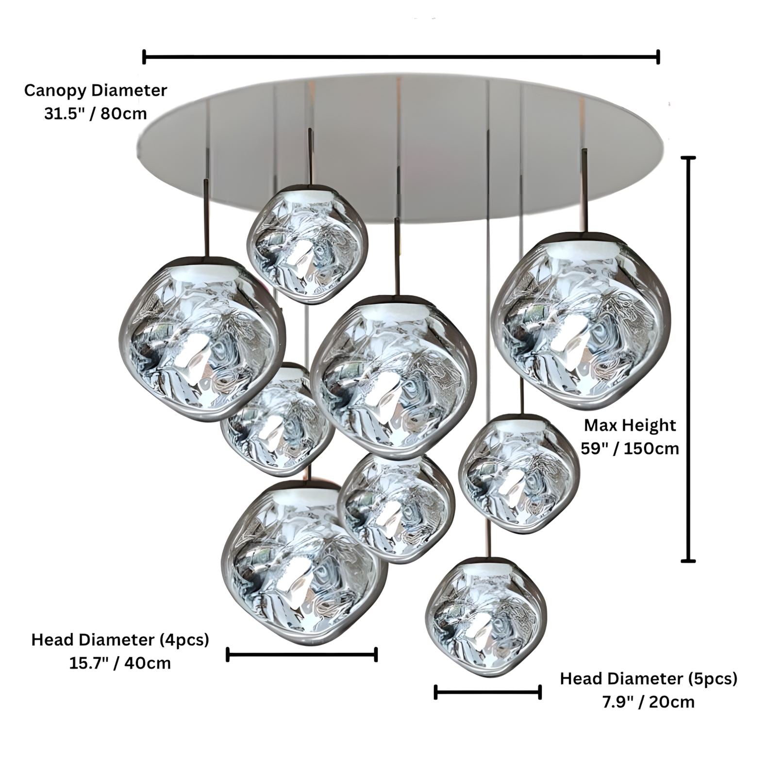 Lava Drops Minimalist Acrylic Pendant Light Chandelier - Image 23