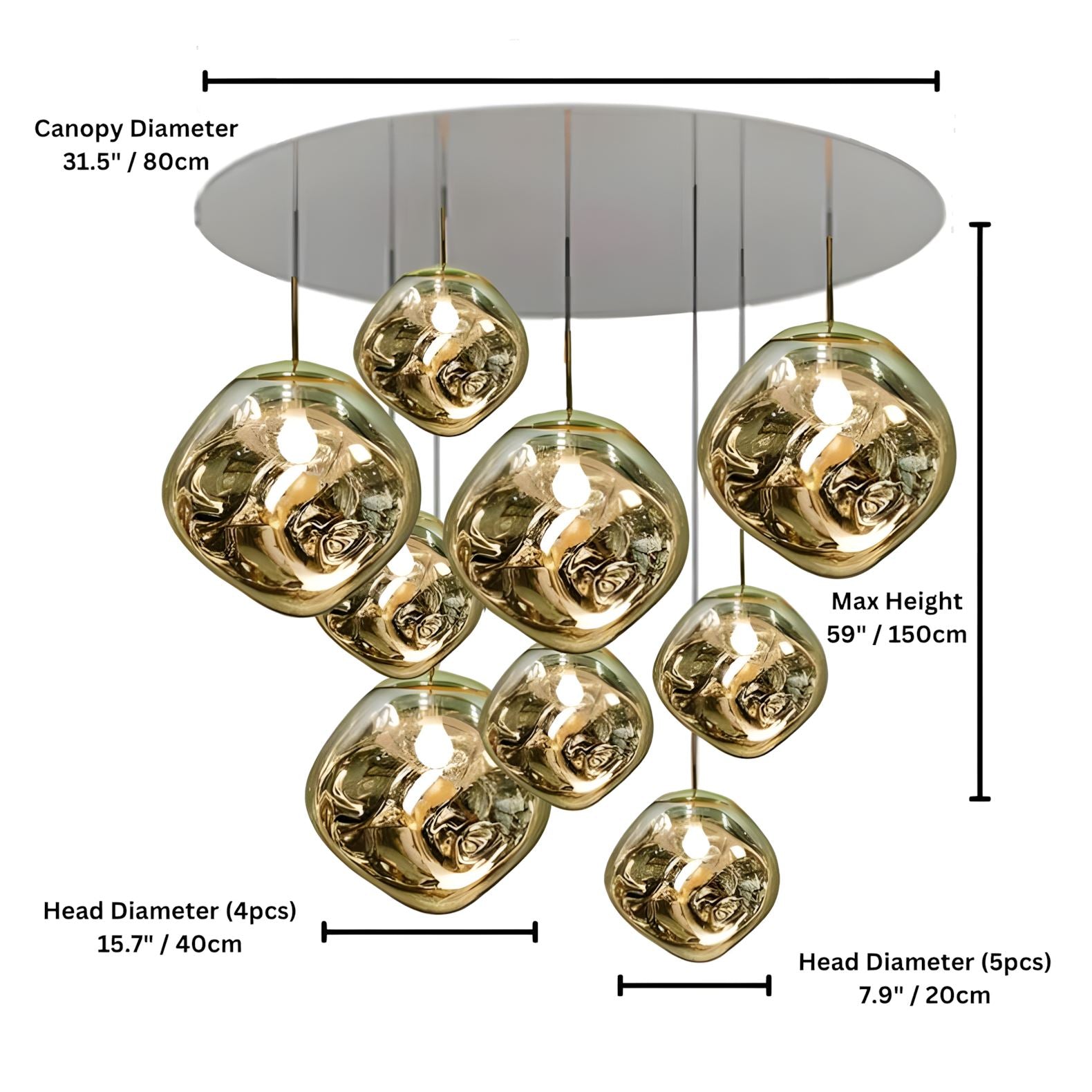 Lava Drops Minimalist Acrylic Pendant Light Chandelier - Image 24