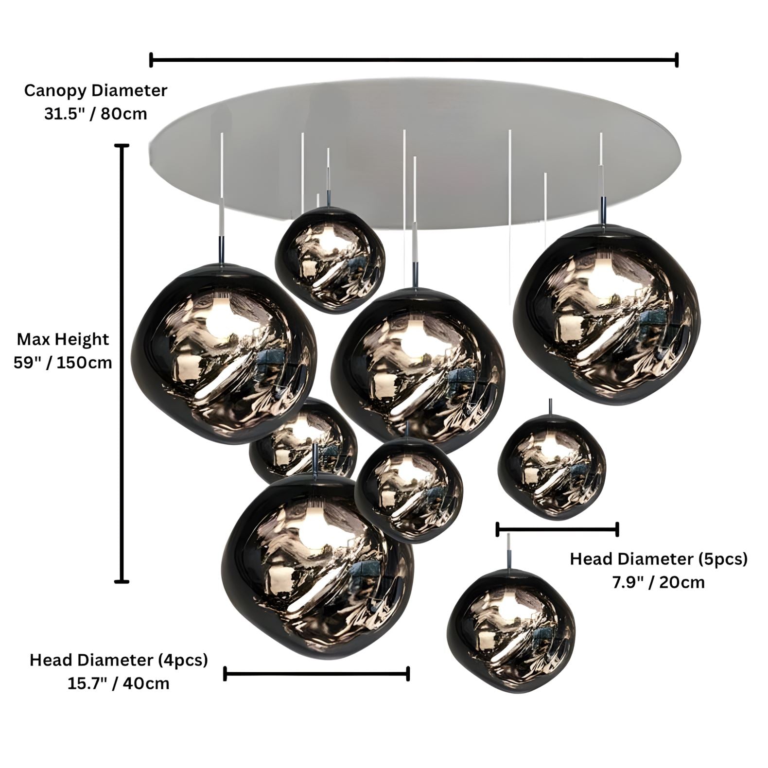 Lava Drops Minimalist Acrylic Pendant Light Chandelier - Image 25