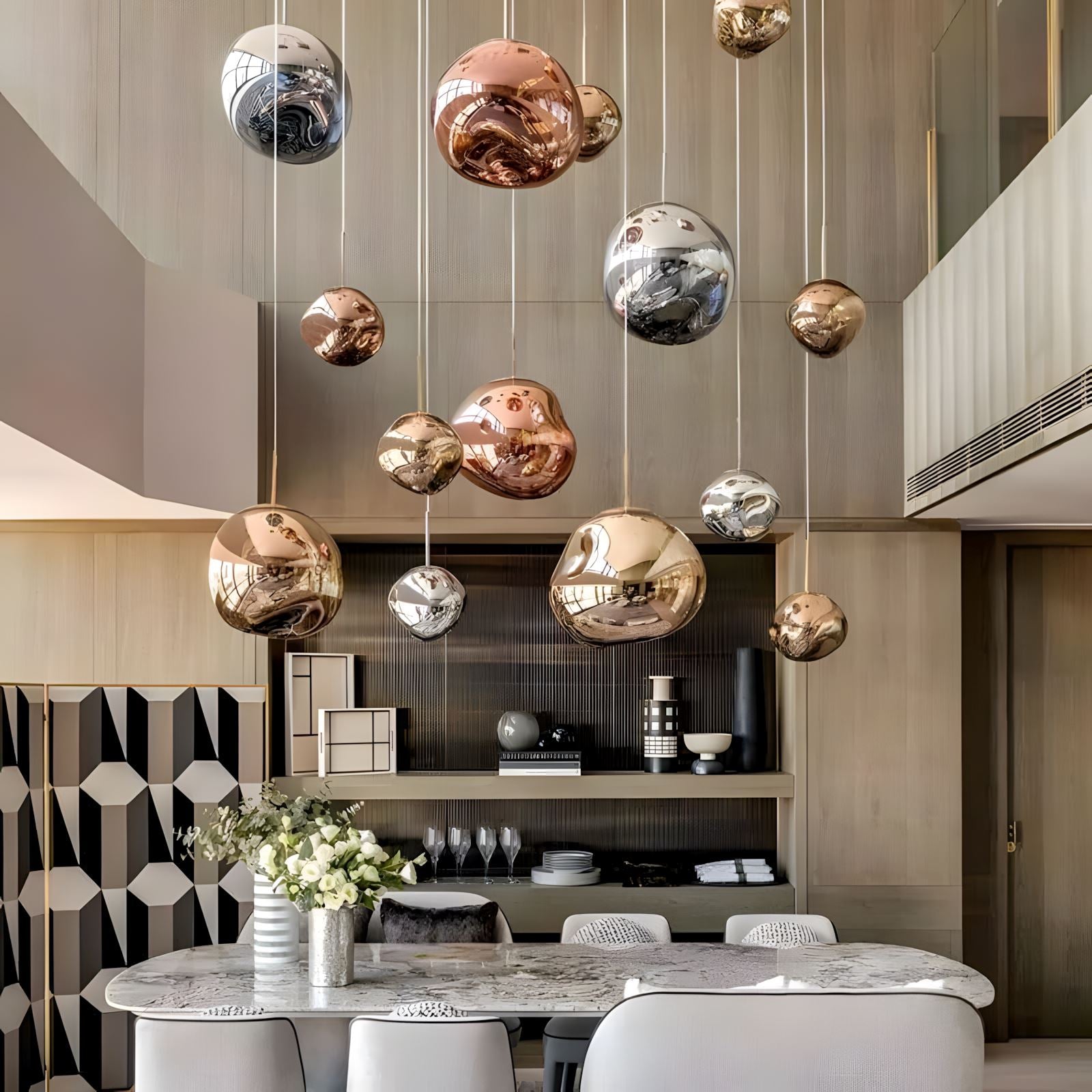 Lava Drops Minimalist Acrylic Pendant Light Chandelier - Image 7