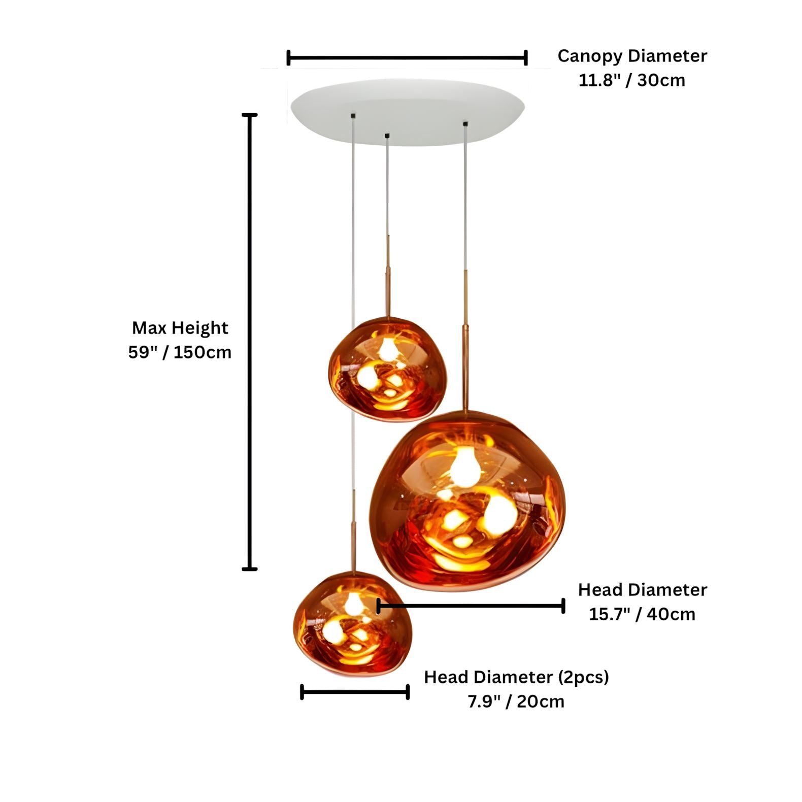 Lava Drops Minimalist Acrylic Pendant Light Chandelier - Image 14