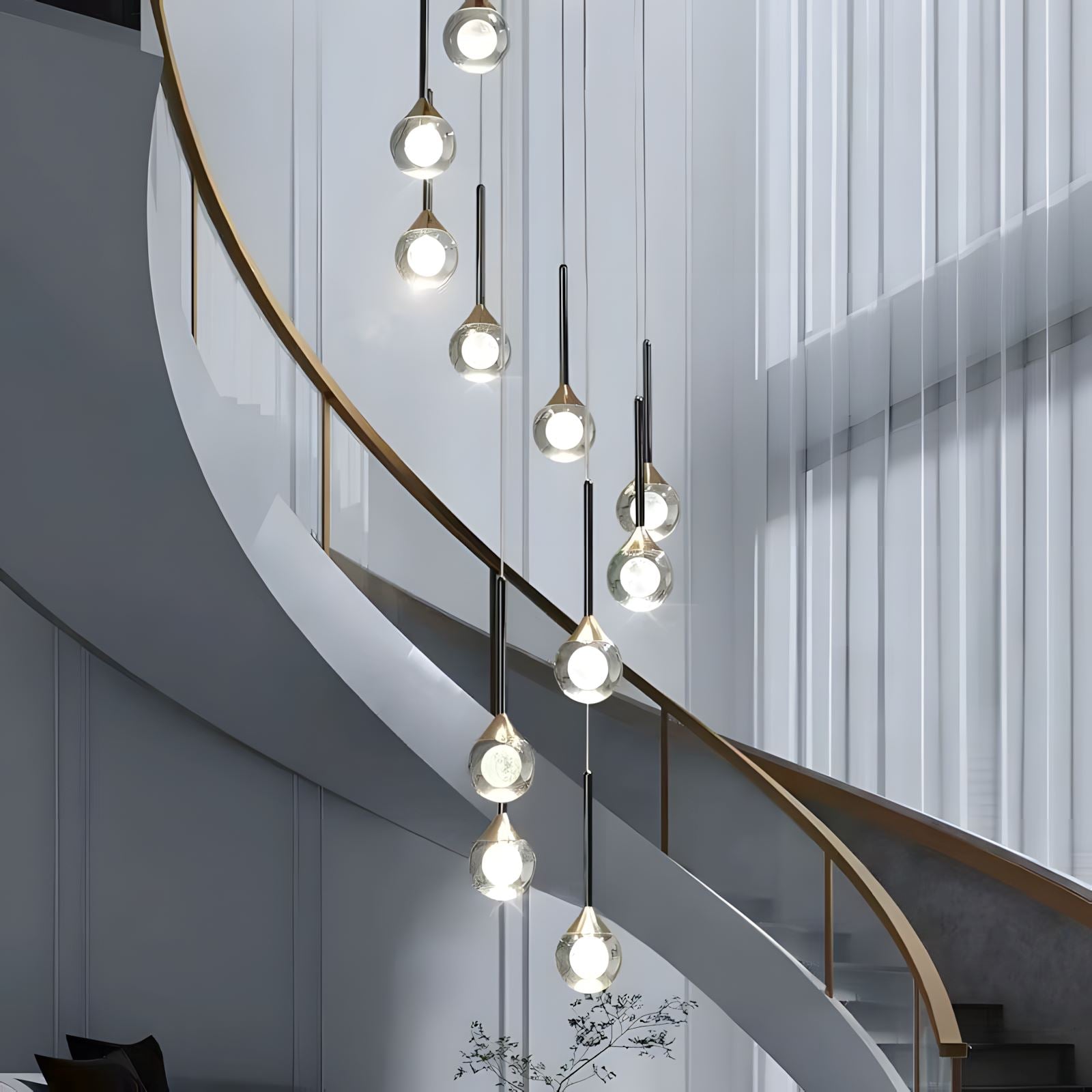 Loimata Nordic Staircase Crystal Chandelier - Image 2