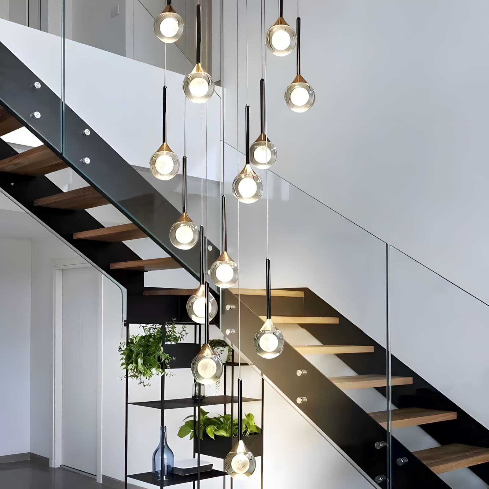Loimata Nordic Staircase Crystal Chandelier - Image 3