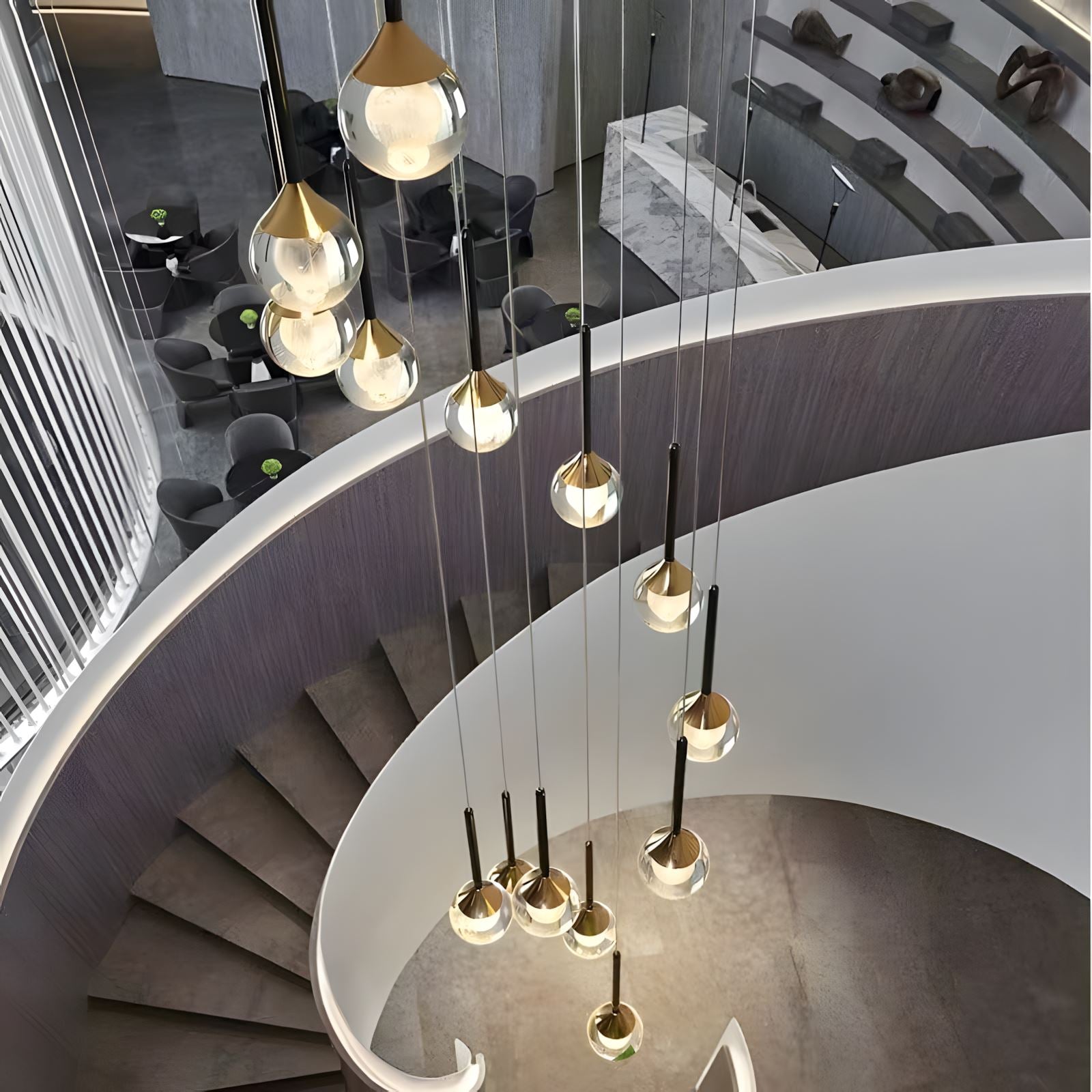 Loimata Nordic Staircase Crystal Chandelier - Image 4