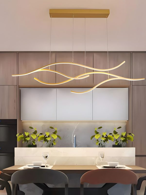 Modern Waves Postmodern Crystal Hanging Chandelier - Zenduce