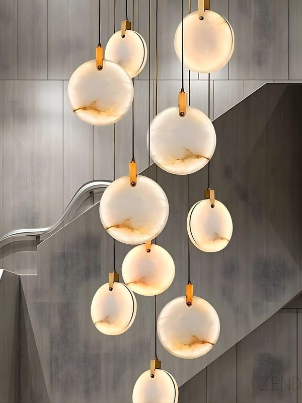 Moonshade Natural Marble Pendant Chandelier
