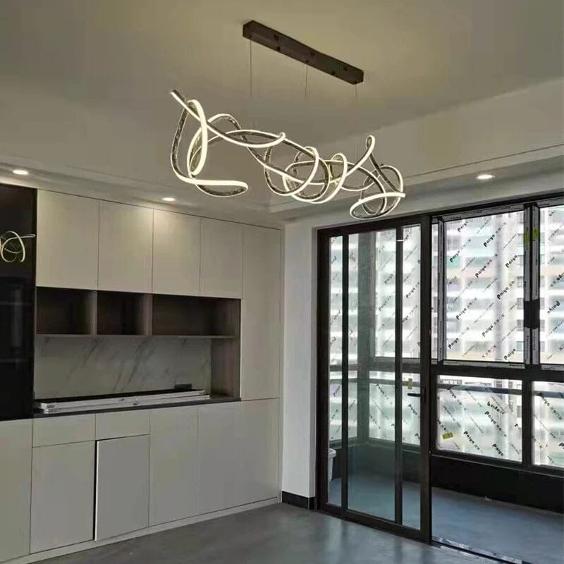 Swirl Modern Minimalist LED Dimmable Chandelier - Image 11
