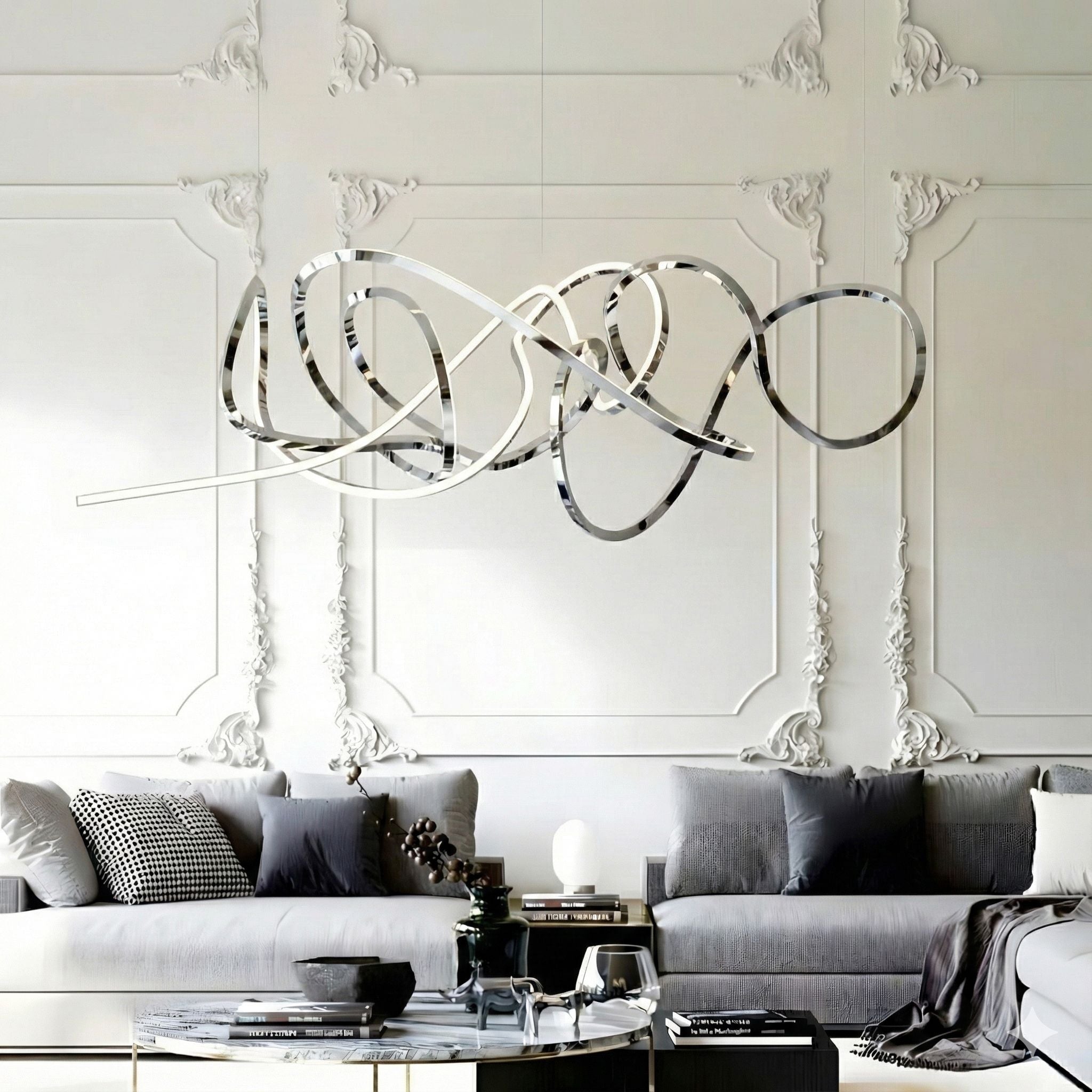 Swirl Modern Minimalist LED Dimmable Chandelier - Image 20