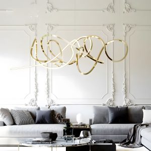 Swirl Modern Minimalist LED Dimmable Chandelier