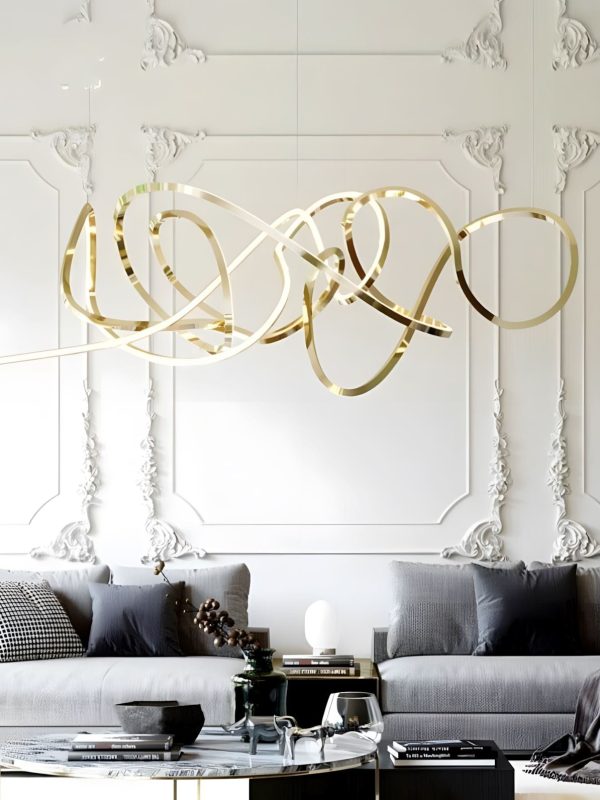 Swirl Modern Minimalist LED Dimmable Chandelier
